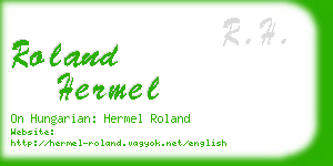 roland hermel business card